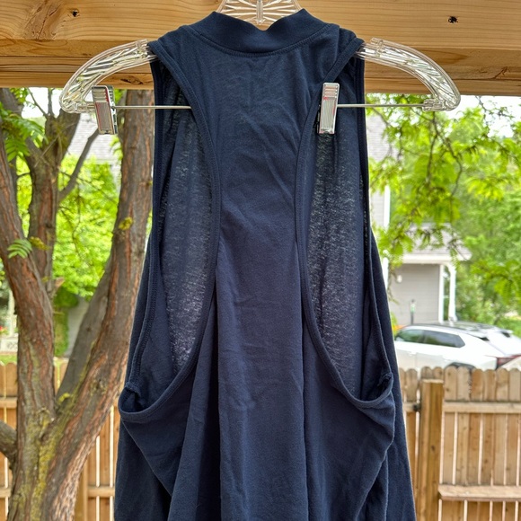 Anthropologie Electric & Rose NWOT Mock Neck Dark Blue Muscle Tank Large - Picture 5 of 12